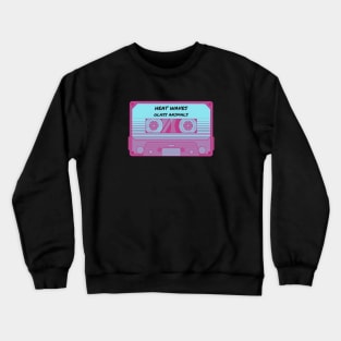 Heat Waves, Glass Animals, Vibrant Retro Music Cassette Crewneck Sweatshirt